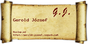 Gerold József névjegykártya