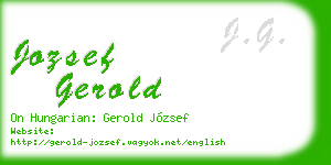 jozsef gerold business card