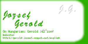 jozsef gerold business card